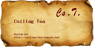 Csillag Tea névjegykártya